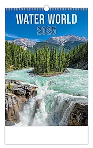 Water World 2025, nástěnný kalendář, prodloužená záda