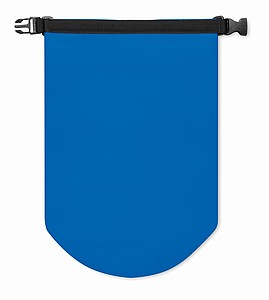 Waterproof bag in PVC. Capacity 10L, with adjustable shoulder strap.