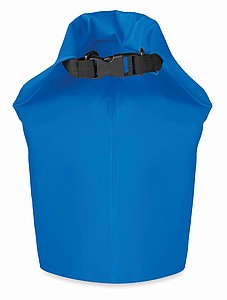 Waterproof bag in PVC. Capacity 10L, with adjustable shoulder strap.