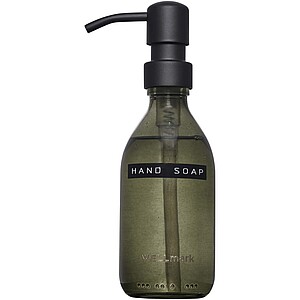 Wellmark Discovery 250 ml hand soap dispenser and 150 g scented candle set, black