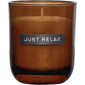 Wellmark Discovery 250 ml hand soap dispenser and 150 g scented candle set, maroon