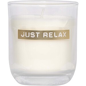 Wellmark Discovery 250 ml hand soap dispenser and 150 g scented candle set, white