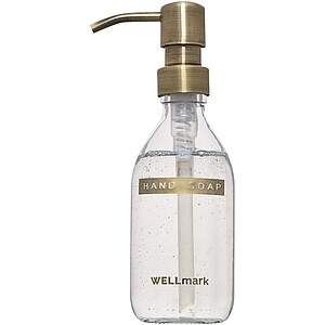 Wellmark Discovery 250 ml hand soap dispenser and 150 g scented candle set, white