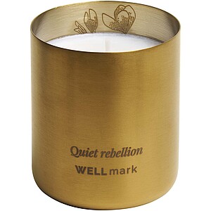 Wellmark scented candle, gold