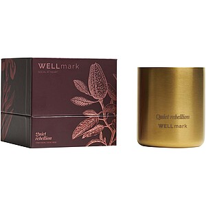 Wellmark scented candle, gold
