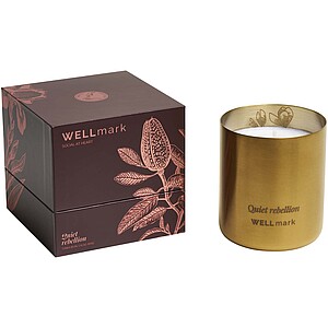 Wellmark scented candle, gold