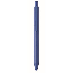 Wheat Straw/ABS push type pen, royal blue