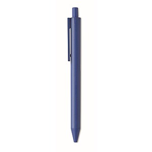 Wheat Straw/ABS push type pen, royal blue