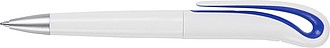 White Swan ballpen with black ink.Cobalt blue
