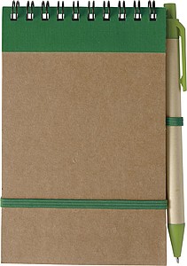 Wire bound notebook Green