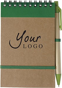 Wire bound notebook Green
