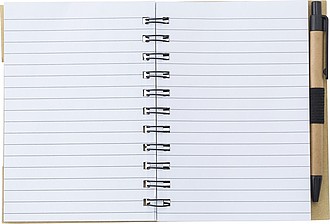 Wire bound notebook with ballpen Niall