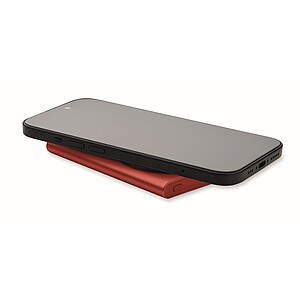Wireless charger power bank, burgundy