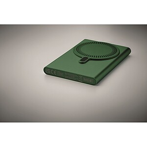 Wireless charger power bank, dark green
