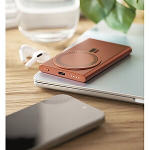 Wireless charger power bank, orange