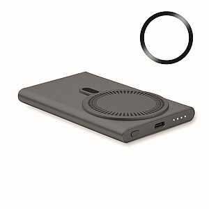 Wireless charger power bank, titanium