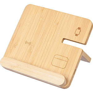 Wireless charger Tribu | Recycled bamboo | 3-in-1