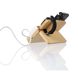 Wireless charger Tribu | Recycled bamboo | 3-in-1