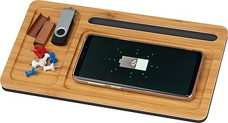Wireless charging desk pad