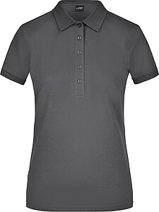 Womens elastic pique polo James Nicholson, anthracite, M