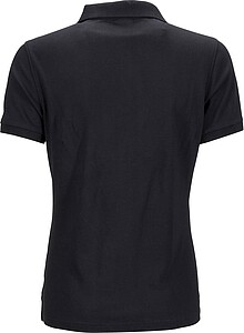 Womens elastic pique polo James Nicholson, black, XXL