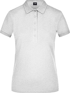 Womens elastic pique polo James Nicholson, grey melange, XXL
