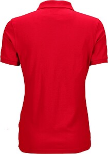 Womens elastic pique polo James Nicholson, red, XXL
