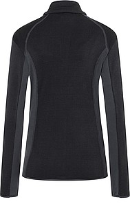 Womens fleece jacket JAMES & NICHOLSON, black/carbon, 2XL