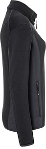 Womens fleece jacket JAMES & NICHOLSON, black/carbon, M