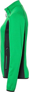 Womens fleece jacket JAMES & NICHOLSON, green/carbon, 2XL