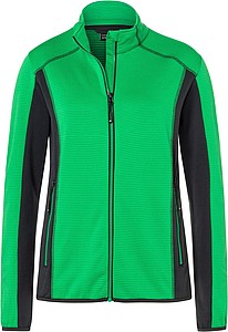 Womens fleece jacket JAMES & NICHOLSON, green/carbon, M