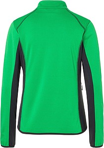 Womens fleece jacket JAMES & NICHOLSON, green/carbon, M