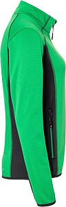 Womens fleece jacket JAMES & NICHOLSON, green/carbon, M