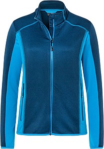 Womens fleece jacket JAMES & NICHOLSON, navy/bright blue, 2XL