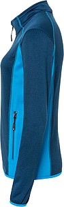 Womens fleece jacket JAMES & NICHOLSON, navy/bright blue, 2XL