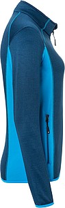 Womens fleece jacket JAMES & NICHOLSON, navy/bright blue, 2XL