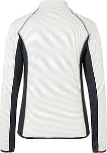 Womens fleece jacket JAMES & NICHOLSON, off white/carbon, 2XL