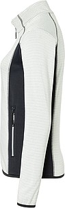 Womens fleece jacket JAMES & NICHOLSON, off white/carbon, M