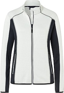 Womens fleece jacket JAMES & NICHOLSON, off white/carbon, S