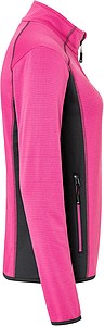 Womens fleece jacket JAMES & NICHOLSON, pink/carbon, 2XL