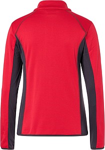 Womens fleece jacket JAMES & NICHOLSON, red/carbon, 2XL