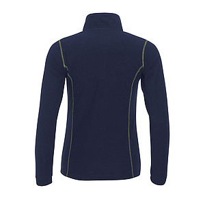 WOMENS MICRO FLEECE ZIPPED JACKET NOVA WOMEN, NAVY/APPLE GREEN, M