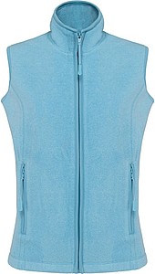 Womens microfleece vest KARIBAN, blue melange, S
