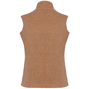 Womens microfleece vest KARIBAN, camel heather, 3XL