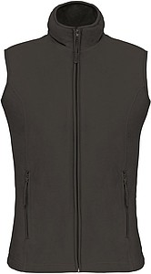 Womens microfleece vest KARIBAN, dark grey, L
