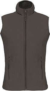 Womens microfleece vest KARIBAN, dark khaki, XXL