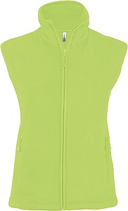 Womens microfleece vest KARIBAN, lime green, 3XL