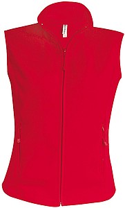 Womens microfleece vest KARIBAN, red, S