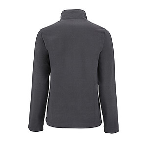 WOMENS PLAIN FLEECE JACKET NORMAN WOMEN, CHARCOAL GREY, M