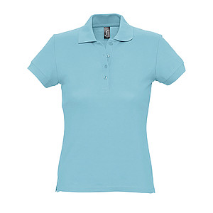 WOMENS POLO SHIRT PASSION, ATOLL BLUE, M